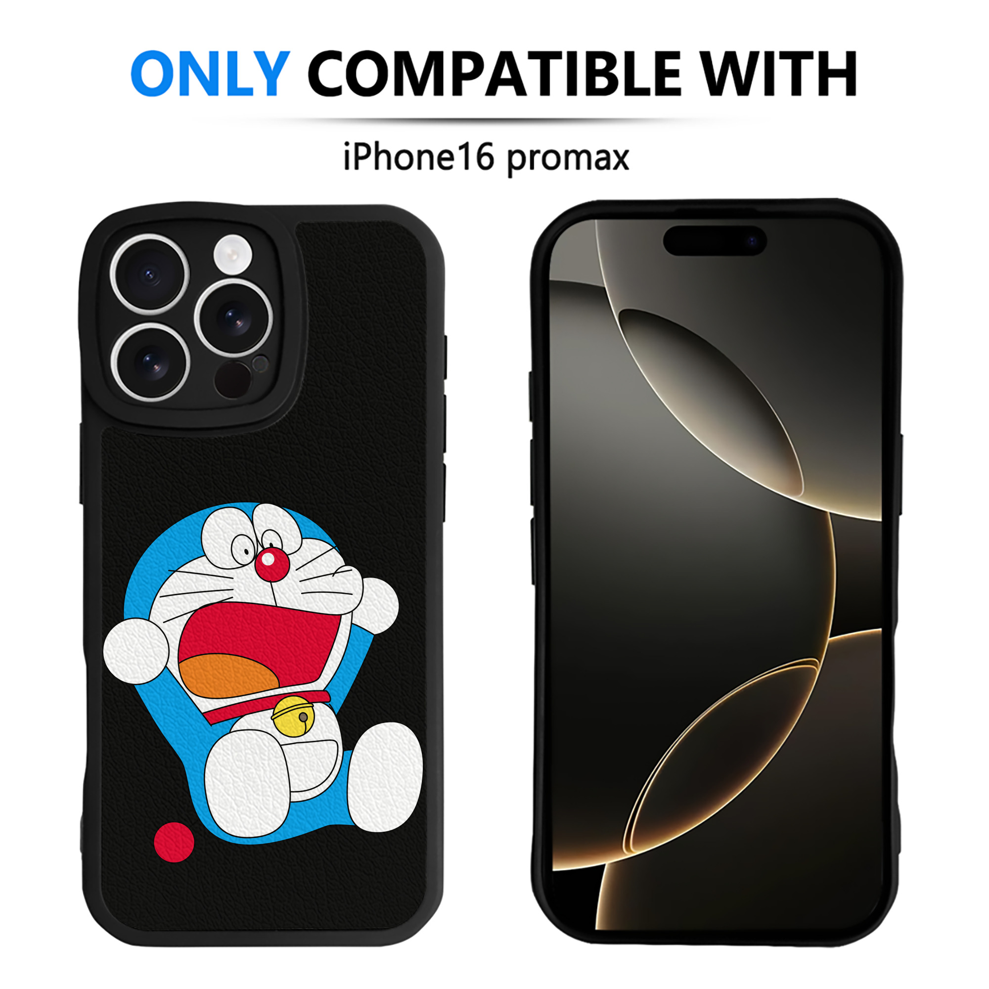 （画像用） ドラえもん Doraemon 【iPhone 16シリーズ対応】シリコンスマホケース（レザー調） 材質：シリコン